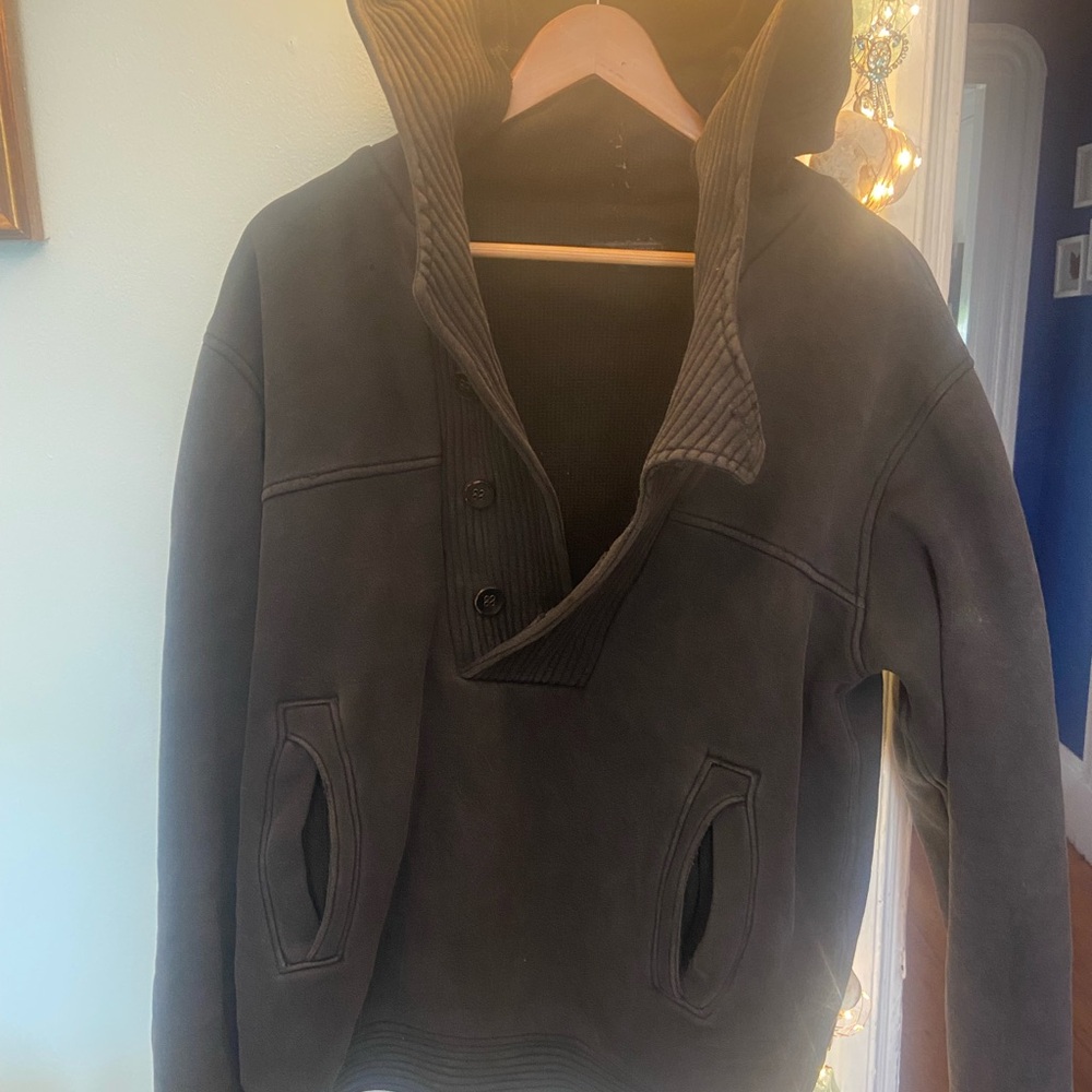 Men's Black Hooded thermal jacket. Very warm for winter.
